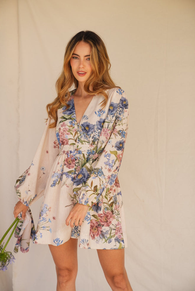 VESTIDO HERBARIO AZUL