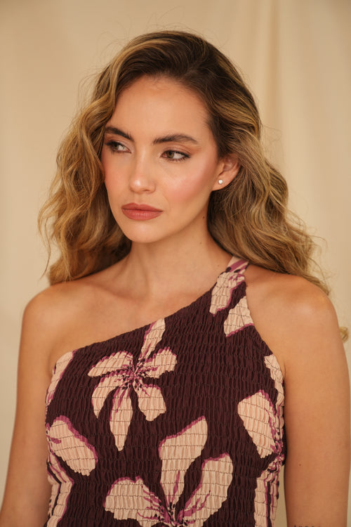 VESTIDO FLOR DE LUNA VINO