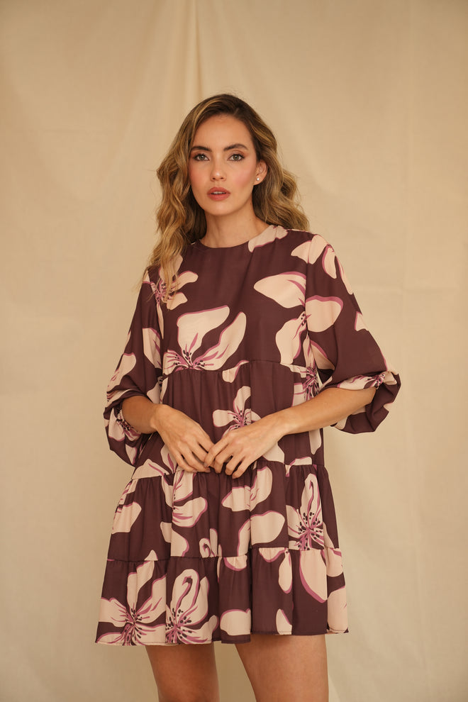 VESTIDO LIRIO CARMESÍ VINO