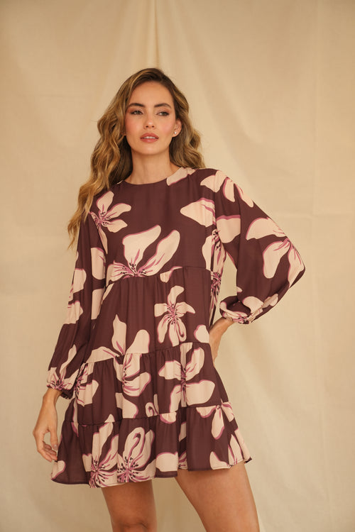 VESTIDO LIRIO CARMESÍ VINO