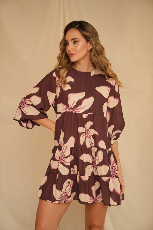 VESTIDO LIRIO CARMESÍ VINO