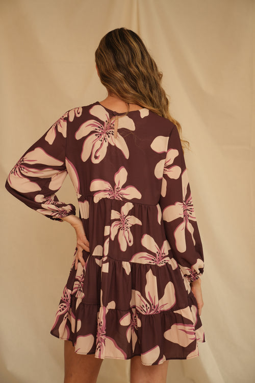 VESTIDO LIRIO CARMESÍ VINO