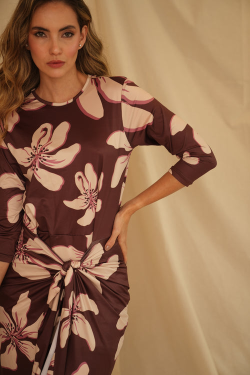 VESTIDO JAZMIN BURDEOS VINO