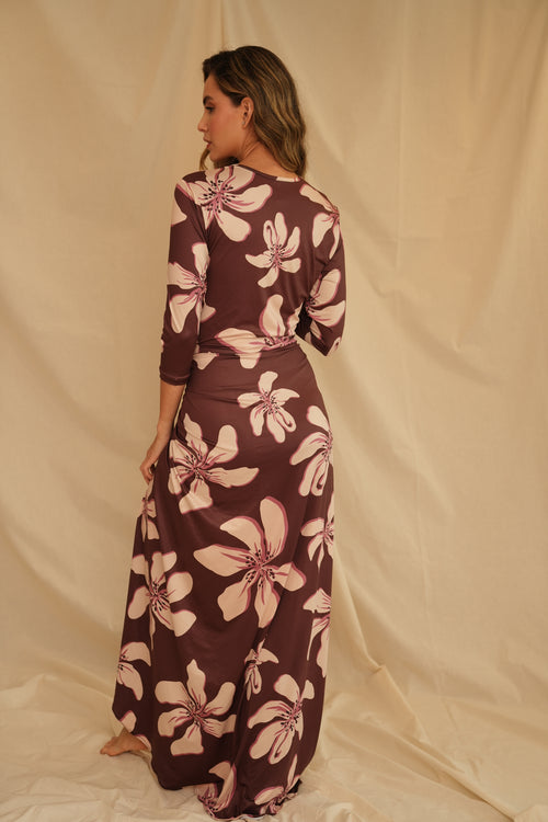 VESTIDO JAZMIN BURDEOS VINO