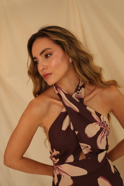 VESTIDO NUIT ROSÉ VINO