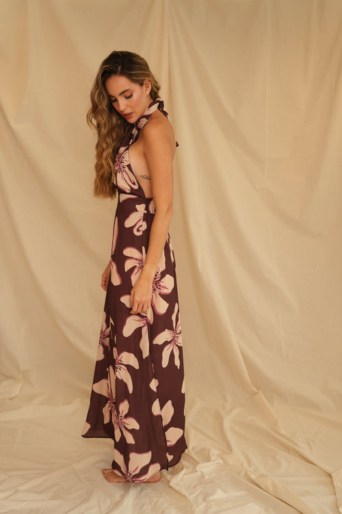 VESTIDO NUIT ROSÉ VINO