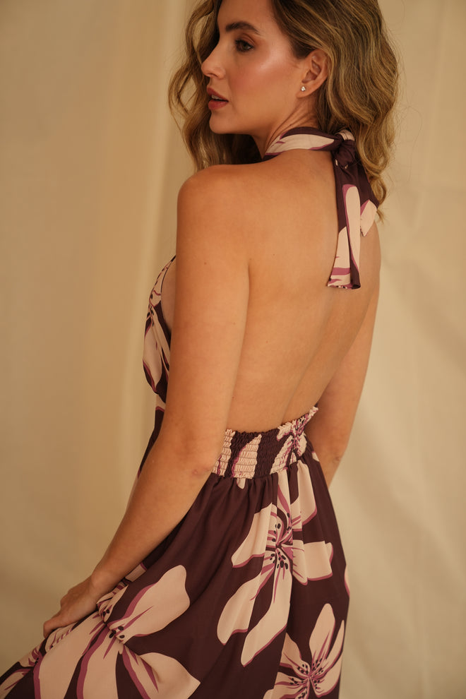 VESTIDO NUIT ROSÉ VINO