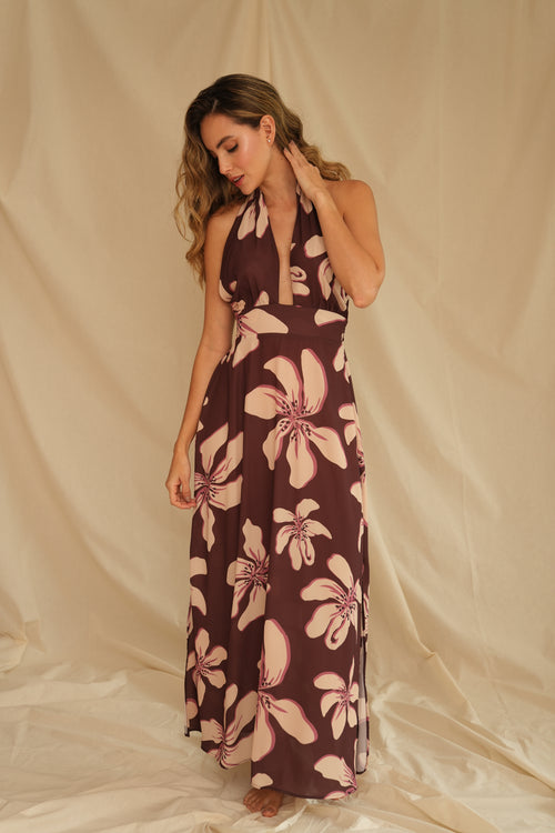 VESTIDO NUIT ROSÉ VINO