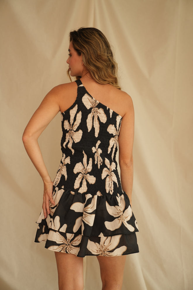VESTIDO FLOR DE LUNA NEGRO