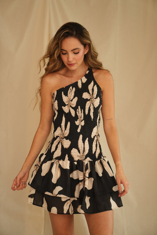 VESTIDO FLOR DE LUNA NEGRO