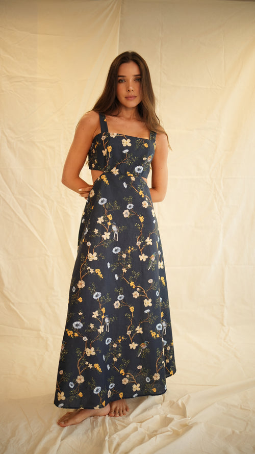 VESTIDO HERBARIO AZUL