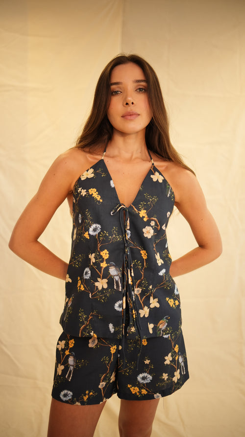 SHORT MENTA AZUL
